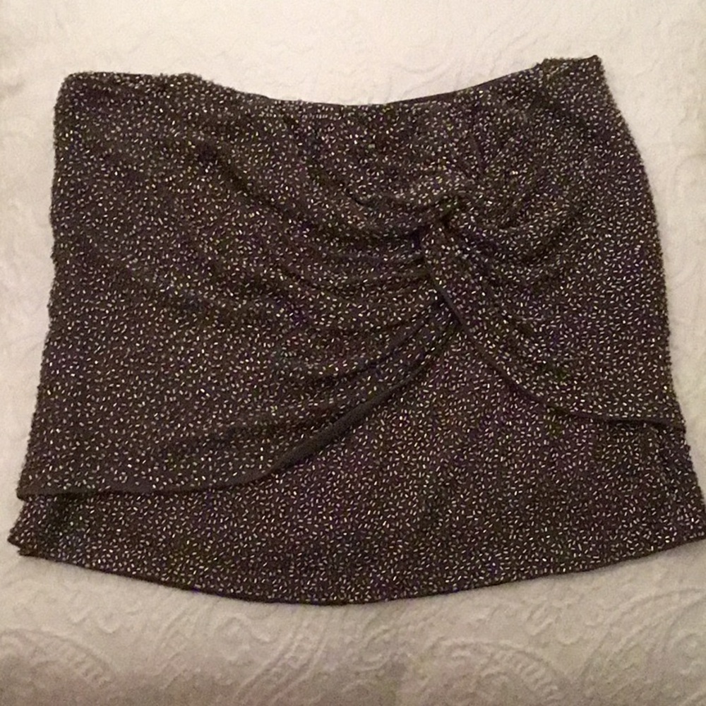 Haute Hippie brown sequin mini skirt
